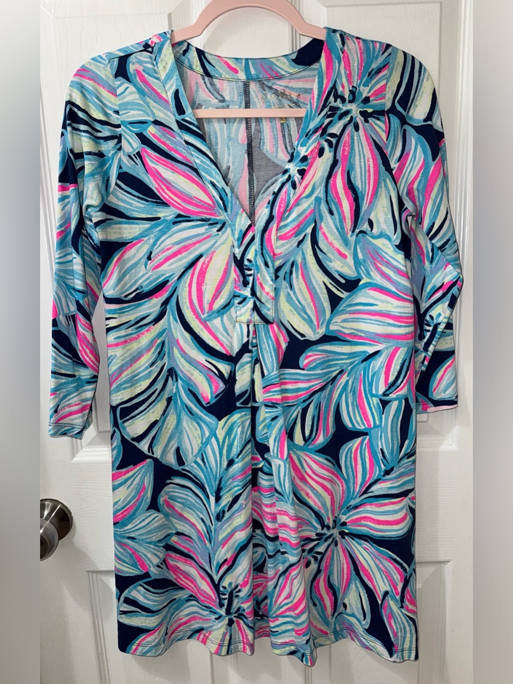 Lilly Pulitzer Amina Dress High Tide Dancing Lady Size XS
